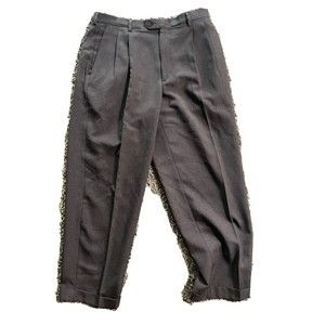 NWOT Liz Claiborne Men's Classic Fit Suit Pants Checked Dark Brown 34X29